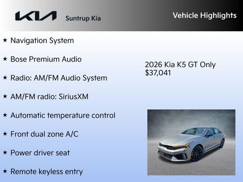 New 2026 Kia K5 GT w/ GT1 Package image 7