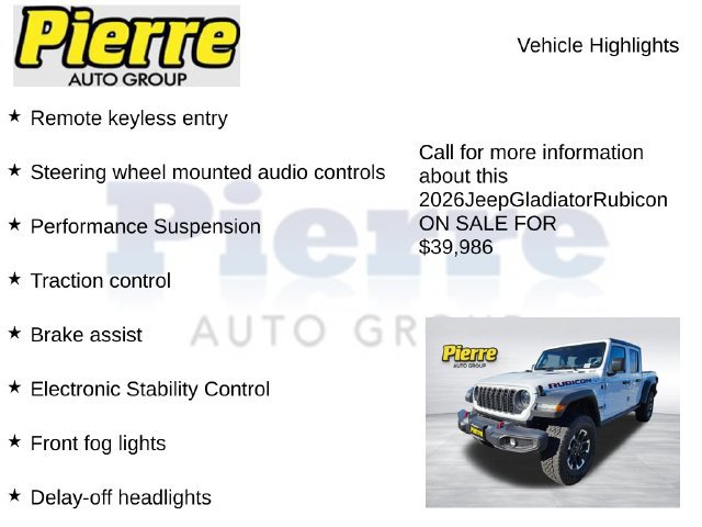 Used 2026 Jeep Gladiator Rubicon AWD/4WD image 12