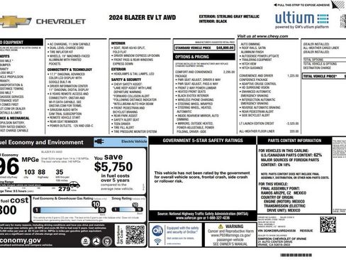 Used 2024 Chevrolet Blazer EV LT AWD/4WD image 3