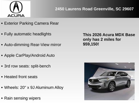 New 2026 Acura MDX w/ Technology Package image 3