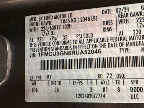 Used 2024 Ford Escape Active image 55