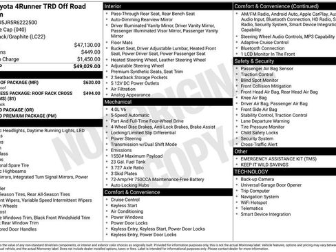 Used 2024 Toyota 4Runner TRD Off-Road Premium w/ Moonroof Package AWD/4WD image 24