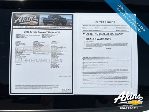 Used 2020 Toyota Tacoma TRD Sport w/ Technology Package image 5
