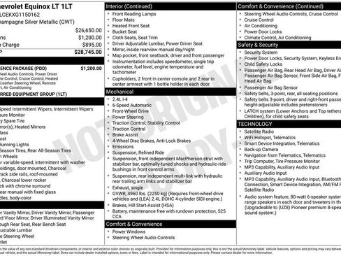 Used 2016 Chevrolet Equinox LT w/ Convenience Package image 13