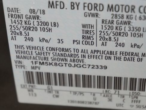 Used 2018 Ford Explorer Sport w/ Equipment Group 401A image 37