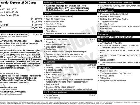 New 2025 Chevrolet Express 2500 Work Van w/ Enhanced Convenience Package image 4