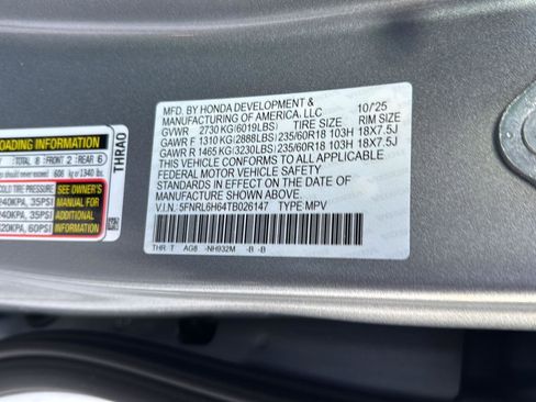 New 2026 Honda Odyssey EX-L image 32