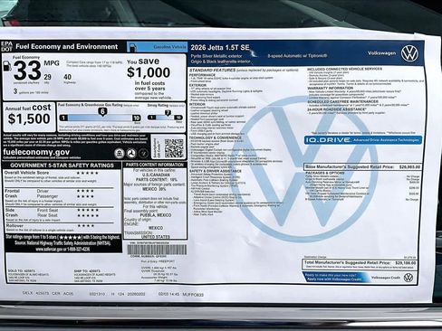 New 2026 Volkswagen Jetta SE image 18