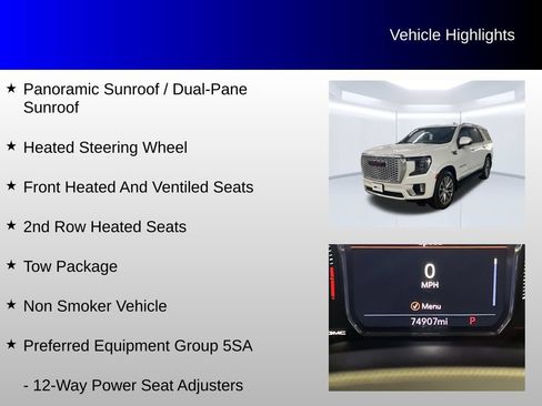 Used 2021 GMC Yukon Denali w/ LPO, Illumination Package AWD/4WD image 8