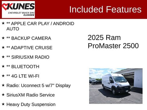 Used 2025 RAM ProMaster 2500 w/ Convenience Group FWD image 2