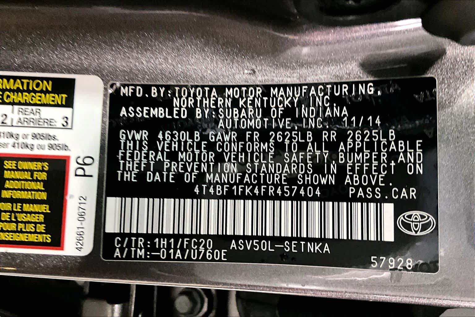 Used 2015 Toyota Camry LE FWD image 35