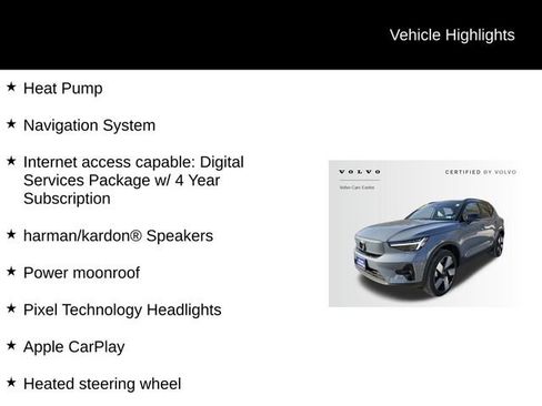 Certified 2023 Volvo XC40 Recharge Ultimate w/ Protection Package Premier image 5