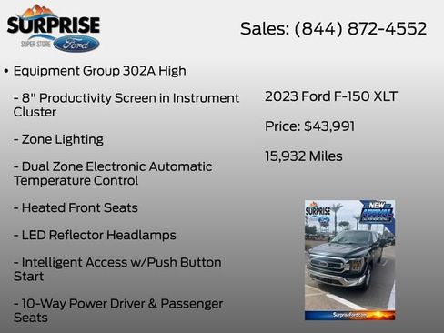 Used 2023 Ford F150 XLT w/ Equipment Group 302A High AWD/4WD image 13