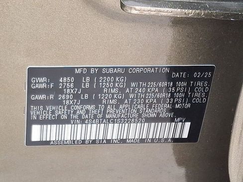 Certified 2025 Subaru Outback Onyx Edition AWD/4WD image 29