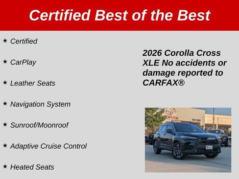 Certified 2026 Toyota Corolla Cross XLE w/ Convenience Package FWD image 39