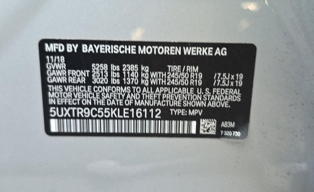 Used 2019 BMW X3 xDrive30i w/ Premium Package AWD/4WD image 2