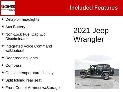 Used 2021 Jeep Wrangler Unlimited Sahara w/ Uconnect 4C Nav & Sound Group AWD/4WD image 4