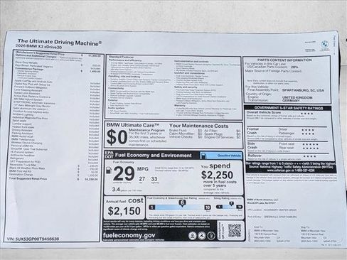 New 2026 BMW X3 xDrive30i w/ Convenience Package AWD/4WD image 20
