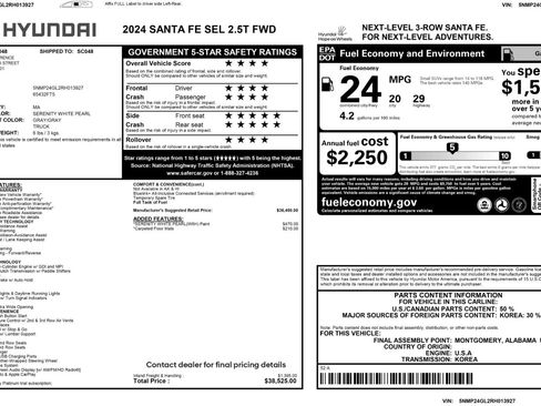 Used 2024 Hyundai Santa Fe SEL image 52