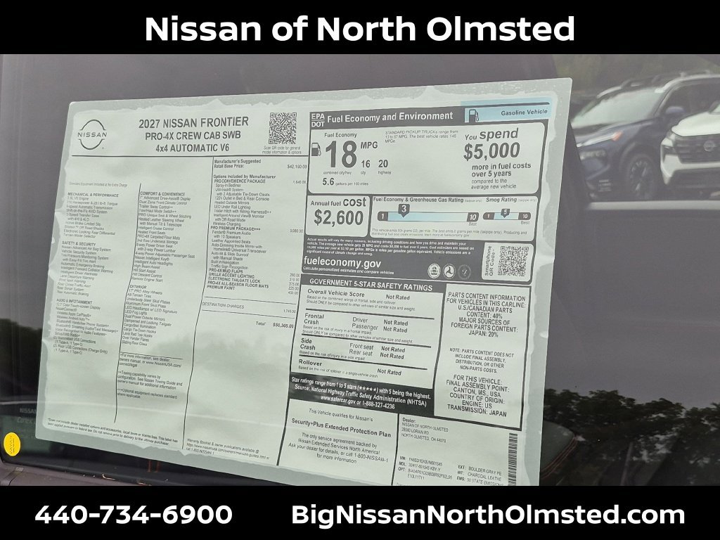 New 2027 Nissan Frontier PRO-4X w/ Pro Premium Package AWD/4WD image 20