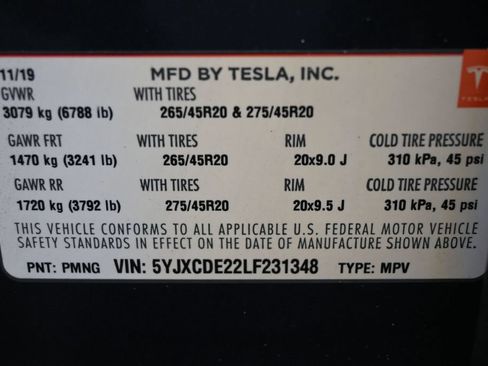 Used 2020 Tesla Model X Long Range AWD/4WD image 8