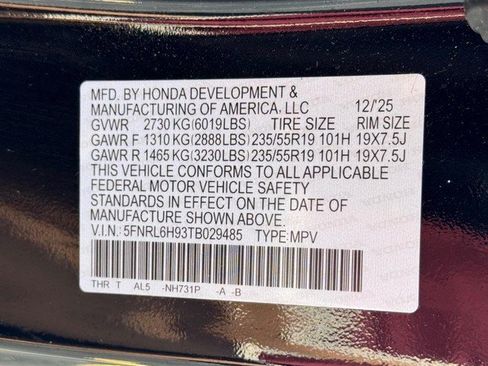 Certified 2026 Honda Odyssey Elite image 30