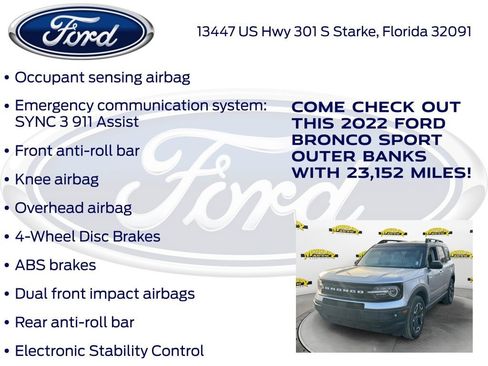 Certified 2022 Ford Bronco Sport Outer Banks image 32