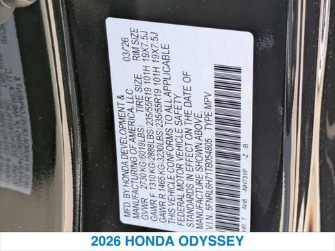 New 2026 Honda Odyssey Sport-L image 26