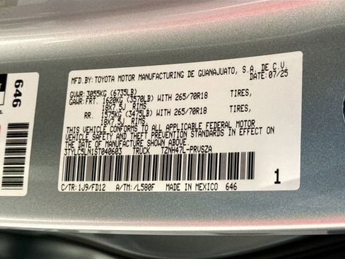 New 2025 Toyota Tacoma TRD Off-Road image 25