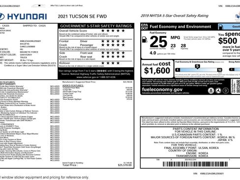 Used 2021 Hyundai Tucson SE FWD image 2