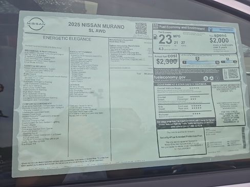 New 2025 Nissan Murano SL w/ Cargo Package image 40
