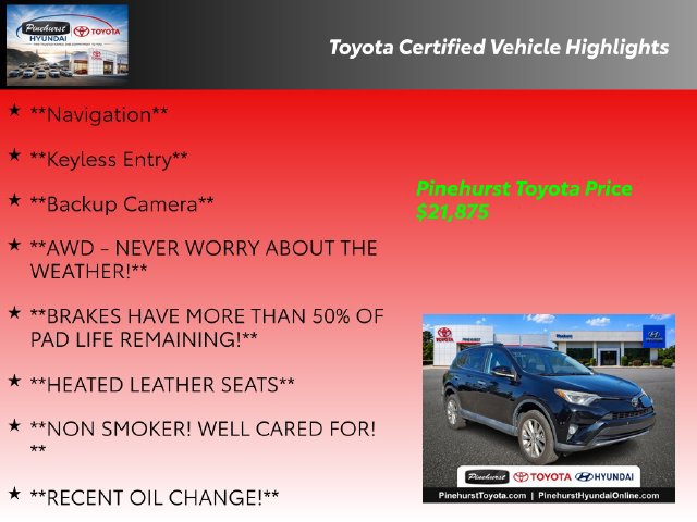 Certified 2018 Toyota RAV4 Limited AWD/4WD image 29