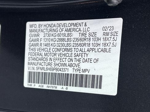 Certified 2023 Honda Odyssey EX-L image 36