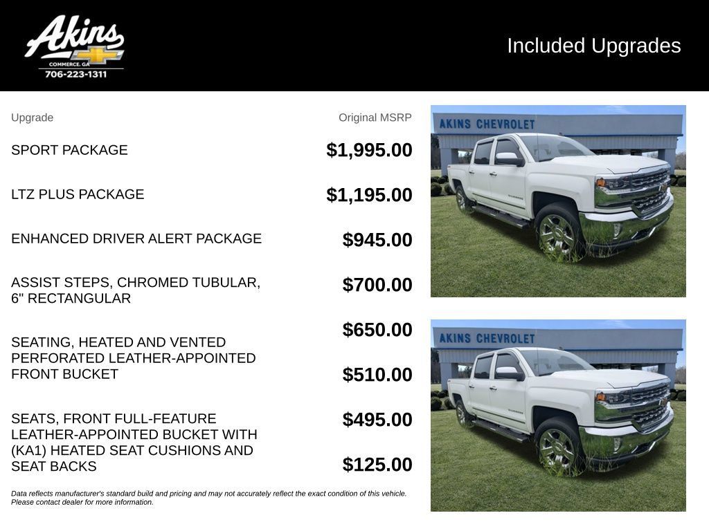 Used 2018 Chevrolet Silverado 1500 LTZ w/ Sport Package AWD/4WD image 3