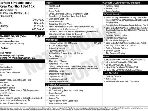 Used 2024 Chevrolet Silverado 1500 Custom w/ Dark Appearance Package AWD/4WD image 2