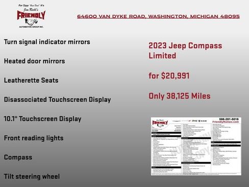 Used 2023 Jeep Compass Limited AWD/4WD image 8