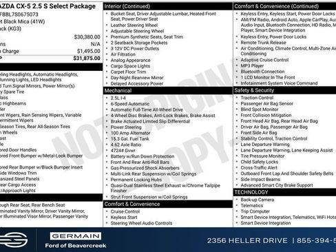 Used 2025 MAZDA CX-5 AWD 2.5 S w/ Select Package image 26