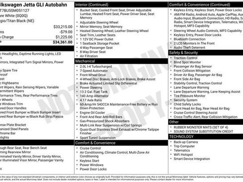 Certified 2025 Volkswagen Jetta GLI Autobahn image 40