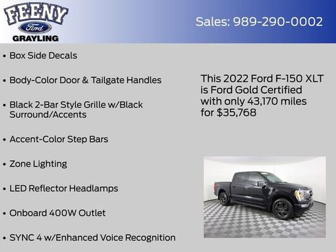 Certified 2022 Ford F150 XLT w/ Equipment Group 302A High image 26