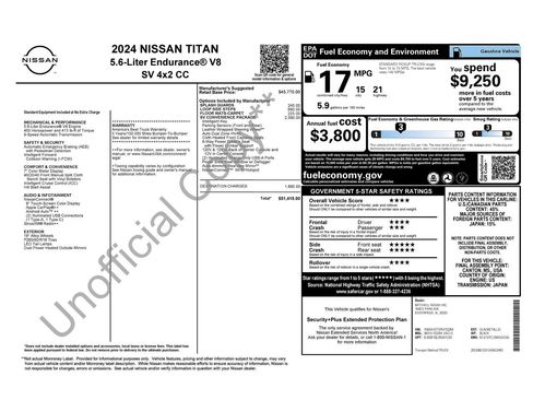Used 2024 Nissan Titan SV w/ SV Convenience Package RWD image 10