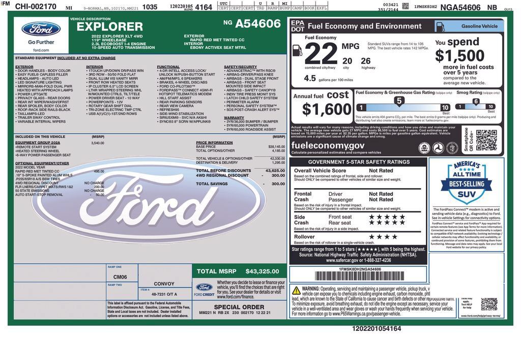 Certified 2022 Ford Explorer XLT w/ Equipment Group 202A AWD/4WD image 6