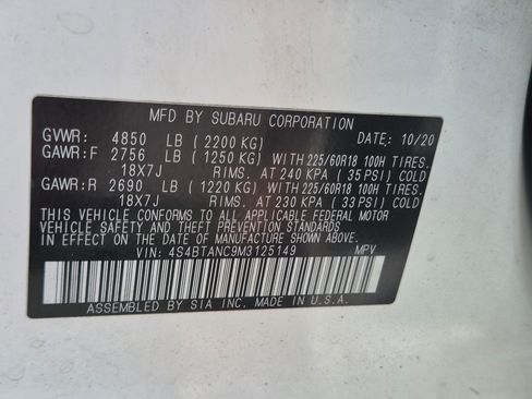Used 2021 Subaru Outback Limited w/ Popular Package #2 AWD/4WD image 34