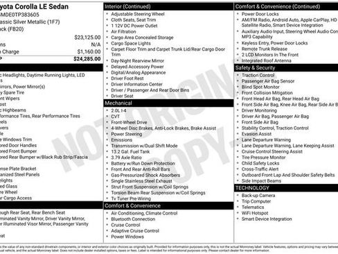 Used 2026 Toyota Corolla LE image 1