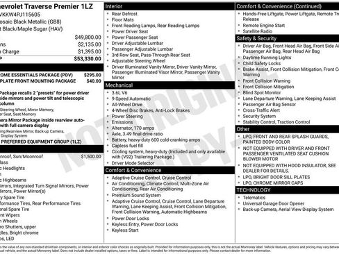Certified 2023 Chevrolet Traverse Premier AWD/4WD image 55