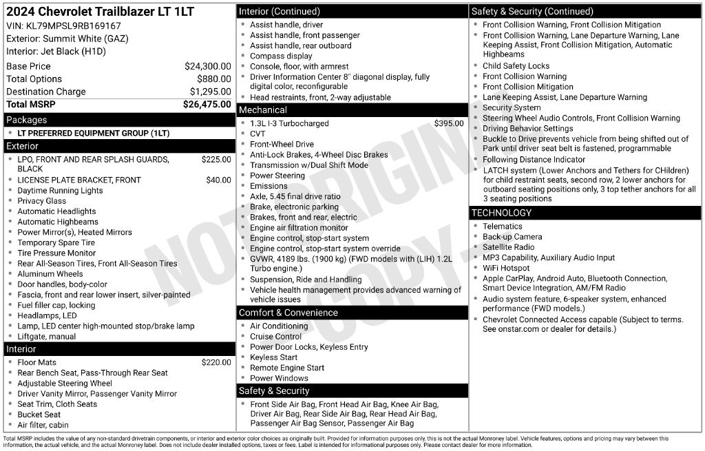 Used 2024 Chevrolet TrailBlazer LT FWD image 2