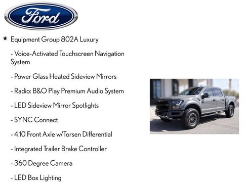 Used 2018 Ford F150 Raptor w/ Equipment Group 802A Luxury AWD/4WD image 7