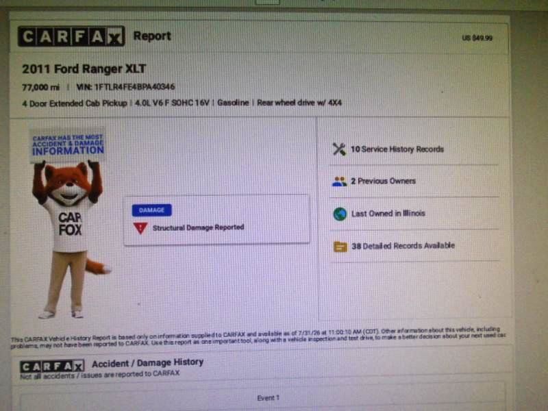 Used 2011 Ford Ranger XLT AWD/4WD image 11
