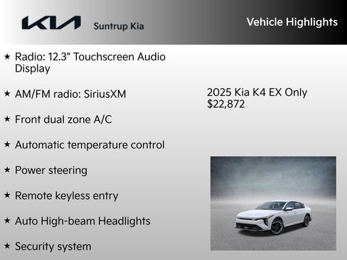 New 2025 Kia K4 EX image 7