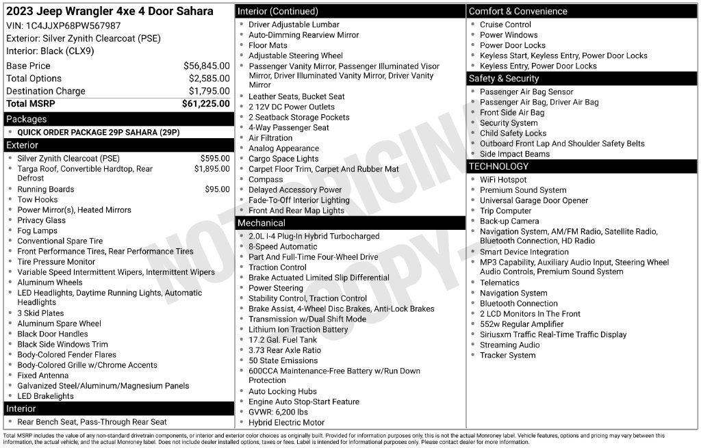 Used 2023 Jeep Wrangler Unlimited Sahara AWD/4WD image 4