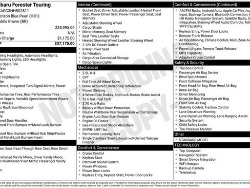 Certified 2022 Subaru Forester Touring AWD/4WD image 41